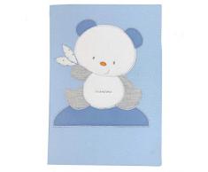 Andy & Helen 3/501cd03 _ C manta cama bordada Piquet, Celeste