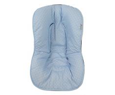 Funda colchoneta universal para grupo 0 o maxi-cosi. Modelo estrellas azul. Acolchada
