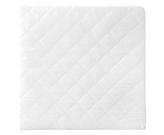 roba Colchón para Parque Bebé Cuadrado 100 x 100 cm - Núcleo de Espuma de PU Transpirable - Funda Acolchada y Desmontable con Cierre de Cremallera - Blanco