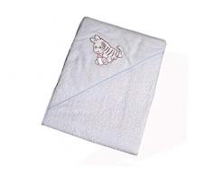 Kuli-Muli 5209 Zebra 100/100 - Toalla con capucha, color azul