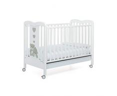 Foppapedretti Tenerorso Cuna con lateral retráctil, blanco
