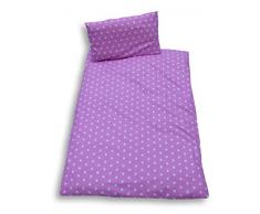 Ideenreich 2151 - Juego de ropa de cama (100 x 135 cm y 40 x 60 cm, diseño de estrellas), color rosa