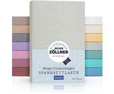 Julius Zöllner - Colchón para Cuna, en Jersey, 40 x 90 cm, Color: Gris Claro