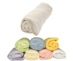 Looping cama sábana ajustable Jersey Stretch Cotton Ecru 120 x 60 cm