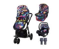 Cosatto carrito bebe 3 en 1 Giggle en el estampado Kaleidoscope Apto desde el nacimiento hasta los 18kg, carrito, silla de paseo, capazo y silla de coche, ligero,compacto, incluye protector de lluvia