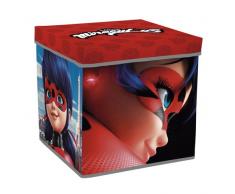 Arditex LB11721 - Taburete contenedor, 30 x 30 x 30 cm, diseño Lady bug