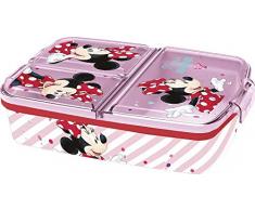Stor | Minnie Mouse (Disney) | Sandwichera con 3 Compartimentos para niños - lonchera Infantil - Porta merienda - Fiambrera Decorada