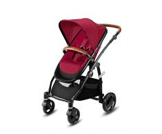 Cbx Leotie Lux 518002161 Cochecito con Asiento Reversible y Capazo para Recién Nacidos, con Cubierta de Lluvia y Adaptadores para Portabebé, 0-15 kg, Rojo (Crunchy Red)