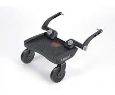 Lascal BuggyBoard Mini 3D Plataforma con ruedas para carrito infantil, accesorio para niños de 2 a 6 años (22 kg), compatible con casi todas las sillitas de paseo, rojo