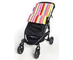 Forro polar saco/Cosy Toes Compatible con Buzz silla de paseo Quinny Moodd Mura Zapp Candystripe/, exterior negro)