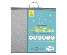 Ptit Lit - Colchón de viaje para bebé - Plegable - 60x120 cm - Impermeable - Plegable: Ideal como cama supletoria - Funda extraíble - Oeko Tex