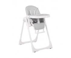 KikkaBoo Trona Bebé PASTELLO, Silla Alta hasta 36 meses, Plegable, Regulable en Altura en 7 Posiciones, Reclinable, Bandeja Extraíble, Compacta, Gris
