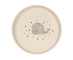 LÄSSIG Plato para niños sin melamina, sin BPA, para lavavajillas y microondas/plate Little Water Whale
