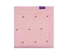 ClevaMama - Manta con Pompones para Bebé o Recién Nacido Algodón Orgánico - Rosa
