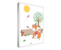 Little HelperFOX1216-12G Feel Good Art - Lienzo decorativo (30 x 40 cm), diseño de zorro en el bosque