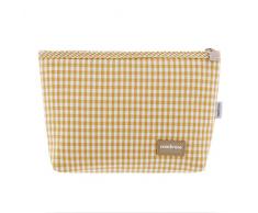 Cambrass – Neceser para Guardar Cosas de Aseo del bebé – Neceser bebé con Cremallera – Bolso Organizador para Aseo - Bolsa Aseo Picnic Ocre 6x28x20 cm