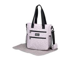 Pirulos Bolso/Panera + Cambiador Bebé Portátil + porta chupetes Hecho con Materiales de Alta Calidad/bolso Carro con cambiador y porta chupetes, Medidas 31x35x10cm Color Rosa