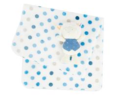 Bieco Manta de Forro Polar con Peluche de Oveja, Manta mullida, Manta para bebé, Manta para niños, Manta Fina, mullida, Manta para bebé, Manta para niños, Regalo de Nacimiento
