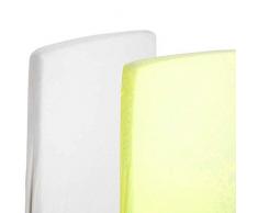 2 x cama cuna 100% algodón Jersey Sábana Bajera ajustable de 140 cm x 70 cm, 1 x blanco y 1 x limón