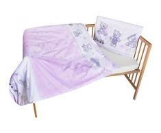 cosing 332 – 019 – 154 Juego de ropa de cama infantil algodón 2 piezas – Oso Juego, Color Rosa
