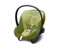 Cybex Gold Silla de coche para bebé Aton S2 i-Size, Desde el nacimiento hasta los 24 meses aprox., Máx. 13 kg, Incl. Reductor para recién nacidos, Compatible con SensorSafe, Nature Green
