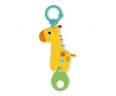 Bright Starts, Tug Tunes, Juguete de Peluche de Actividad Musical para cochecito de bebés o asiento del coche, 4 melodías - Jirafa - Unisex, Recién Nacido +