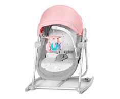 kk Kinderkraft UNIMO UP Hamaca bebé 5 en 1, Balancin para bebés 0-18 kg, Columpio bebe, Cuna bebe, Arco con 4 juguetes, Mosquitera incluida, Plegado Compacto, Posición tumbada, Rosa