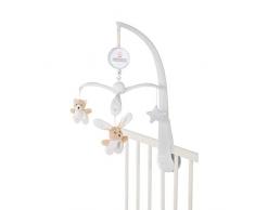 Chicco My Sweet Dou Dou Mis Tiernos Amigos - Móvil de cuna con melodía nana y rotación automática, peluches animales, tejido suave