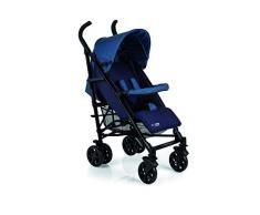 Nurse 126 Y17 Hop - Silla de Paseo de Plegado Tipo Paraguas, Chasis Aluminio, con Plástico de Lluvia, Navy Melange