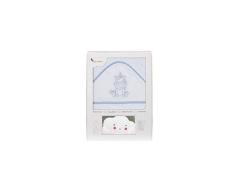 Interbaby - Capa de baño unicornio blanco y azul con lámpara nube, unisex
