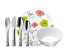 WMF Farmily - Vajilla para niños 6 piezas, incluye plato, cuenco y cuberterÃa (tenedor, cuchillo de mesa, cuchara y cuchara pequeña) (WMF Kids infantil)