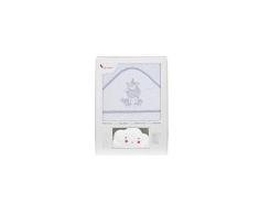 Interbaby - Capa de baño unicornio blanco y gris con lámpara nube, unisex