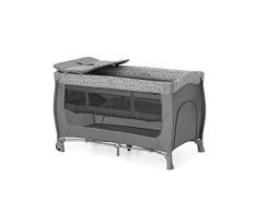 Hauck Cuna Viaje Bebe Sleep N Play Center, desde el Nacimiento hasta 15 kg, Parque Cuna, 120x60 cm, Cuna Viaje Doble Altura, Cambiador, con Ruedas, Plegable, Entrada Lateral, Compacta, Nordic, Gris