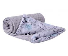 Medi Partners Minky - Manta para bebé (doble cara, mullida), color gris
