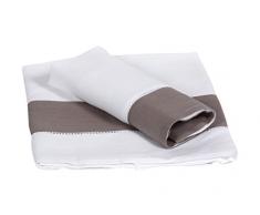 Lait Baby LFLERL Radio de Luna Sábana y almohada cuna, blanco/gris, 110 x 190/40 x 60