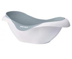BÉABA Bañera para Bebé, Antideslizante y Cómoda, Ergonómica y Multifunción, Material Suave, Tapón de vaciado, CaméléO, Fabricada en Francia, Gris