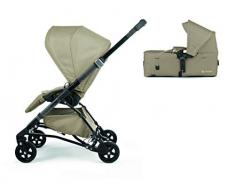 Concord SOSC0990 Soul Baby Set - Sistema Modular Silla Paseo Soul + Capazo Blando Scout, Apto desde el Nacimiento, Manillar Telescópico, Respaldo Regulable, Color Powder Beige