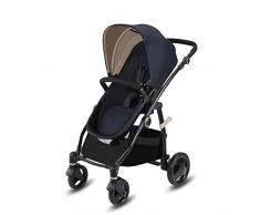 Cbx Leotie Pure - Cochecito con asiento reversible y capazo para recién nacidos, incluye cubierta para lluvia, desde el nacimiento hasta los 15 kg, Jeansy Blue