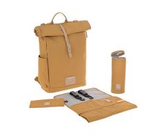 Lässig Mochila cambiador para bebé, mochila con cambiador, fijación para cochecito de bebé, soporte para botellas producida de forma sostenible/GRE Rolltop Backpack curry