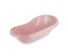Bieco Bañera ergonómica para bebés de 0 a 12 meses, 84 cm, bañera para bebé, tapón para ducha, accesorios