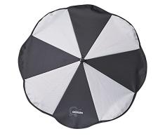 Sombrilla con soporte universal de Gesslein – Parasol para cochecito y silla de paseo, 70 cm de diámetro, flexible, para tubos redondos y ovalados