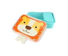 Skip Hop Zoo - Juego de almuerzo con fiambrera y recipiente para aperitivos con cierre
