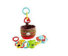 Fisher-Price Trío actividad de paseo, juguetes colgantes para bebé (Mattel DFP25)
