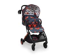 COSATTO Woosh 3 Silla de Paseo en el estampado Charcoal Mister Fox, apta desde el nacimiento hasta los 25 kg, Fácil de plegar, compacta, cesta amplia, portavasos y protector de lluvia.