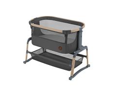 Maxi-Cosi Iora Air cuna bebé , cuna con colchón acolchado, Cuna mecedora, Regulable en altura, Reclinable, Tejidos reciclados ecosostenibles y transpirables, con ruedas, 0-9 kg, color Beyond Graphite