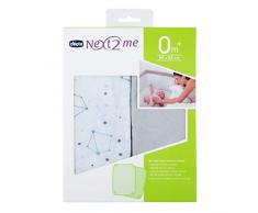 Chicco - Set de 2 sábanas bajeras ajustable para mini cuna 50 x 83 cm, color blanco y estampado (Zodiac)