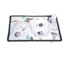 Tiny Love Super Mat Alfombra bebé alcochada, Gimnasio Manta de juegos gigante 100 x 150 cm, Alfombra gateo bebé con 8 actividades para el desarrollo, Blanco y negro, Magical Tales