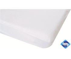 PMP - Protector de colchón (muletón, poliuretano, 40 x 80 cm), color blanco
