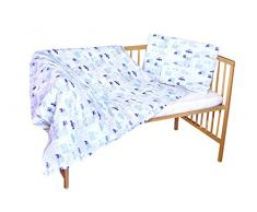 cosing 332 – 019 – 150 Juego de ropa de cama infantil algodón 2 piezas – Coches, Azul