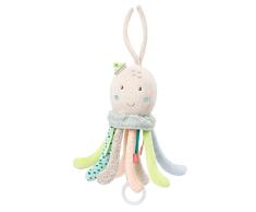 Fehn 054033 - Caja de música con diseño de pulpo, caja de música de peluche con mecanismo extraíble, melodíaCanción de cuna de Brahms, para bebés a partir de 0 meses, tamaño: 24 cm